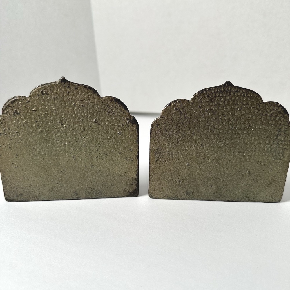 Vintage Cast Iron Sailing Ship Bookends Pair Nautical Galleon Bronze Finish - Picture 6 of 7